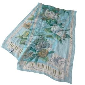 Salvatore Ferragamo Scarf Animal
Pattern Silk Blue